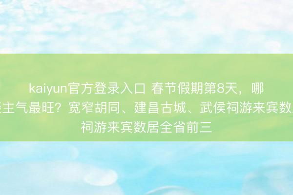 kaiyun官方登录入口 春节假期第8天,哪些景区东谈主气最旺?宽窄胡同、建昌古城、武侯祠游来宾数居全省前三